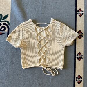 Zara Knitted Backless Tie Top